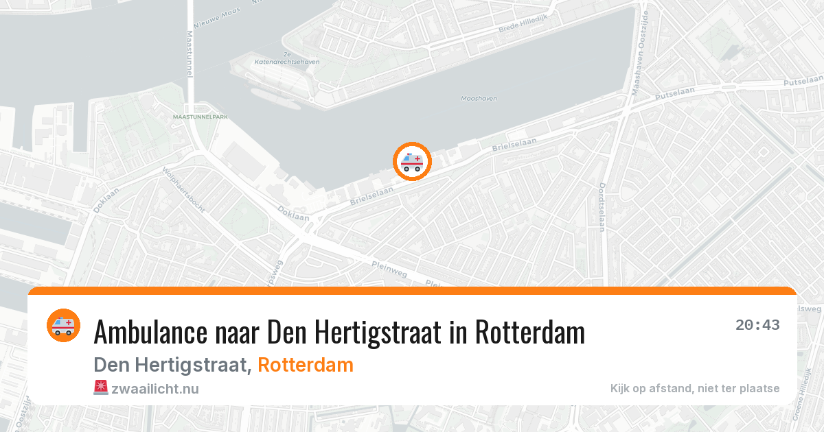 Ambulance naar Den Hertigstraat in Rotterdam — 20 jul 2026