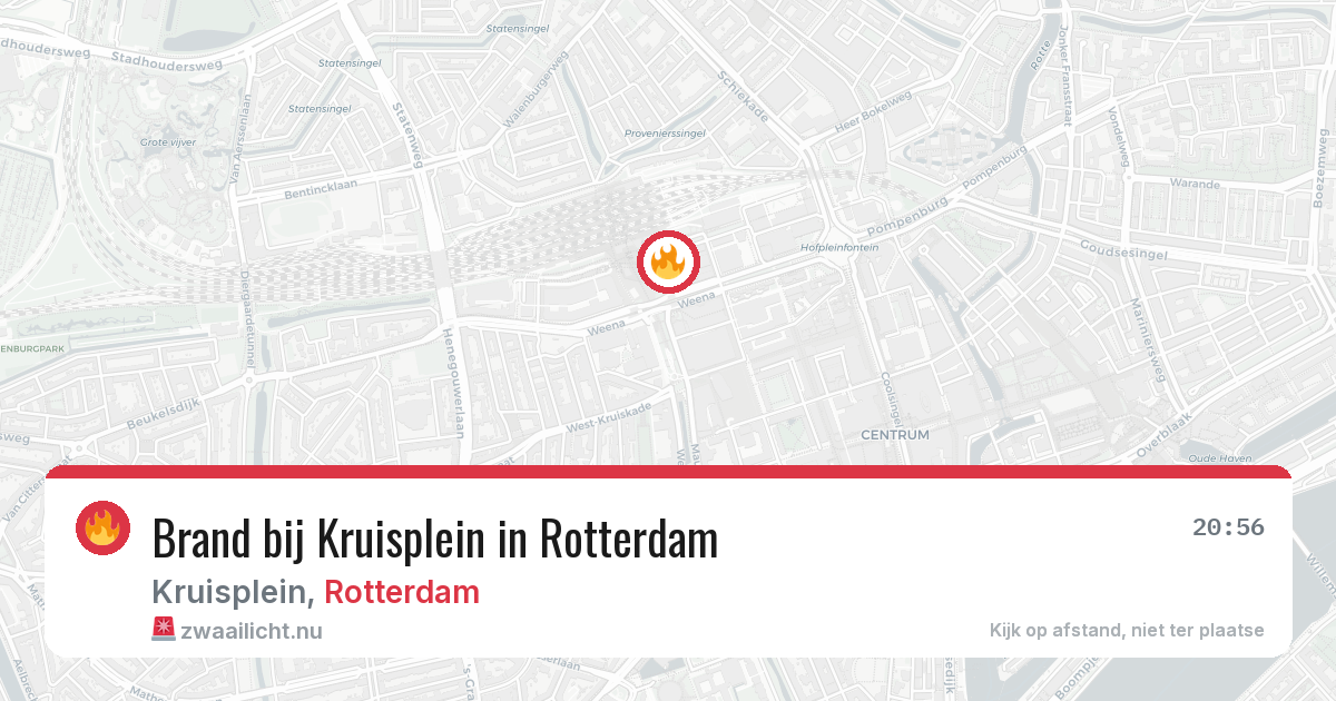 Brand bij Kruisplein in Rotterdam — 30 mei 2026