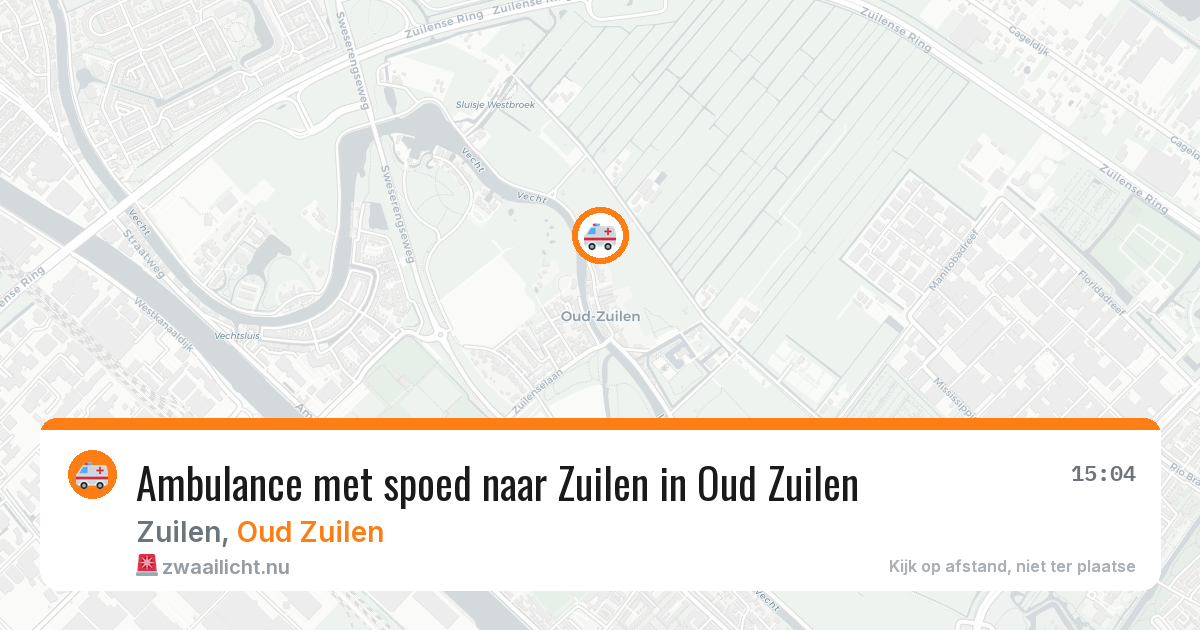 Ambulance met spoed naar Zuilen in Oud Zuilen — 19 jul 2026