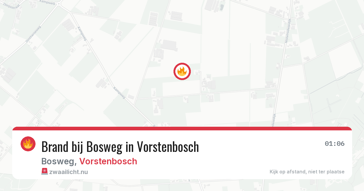 Brand bij Bosweg in Vorstenbosch — 19 feb 2026