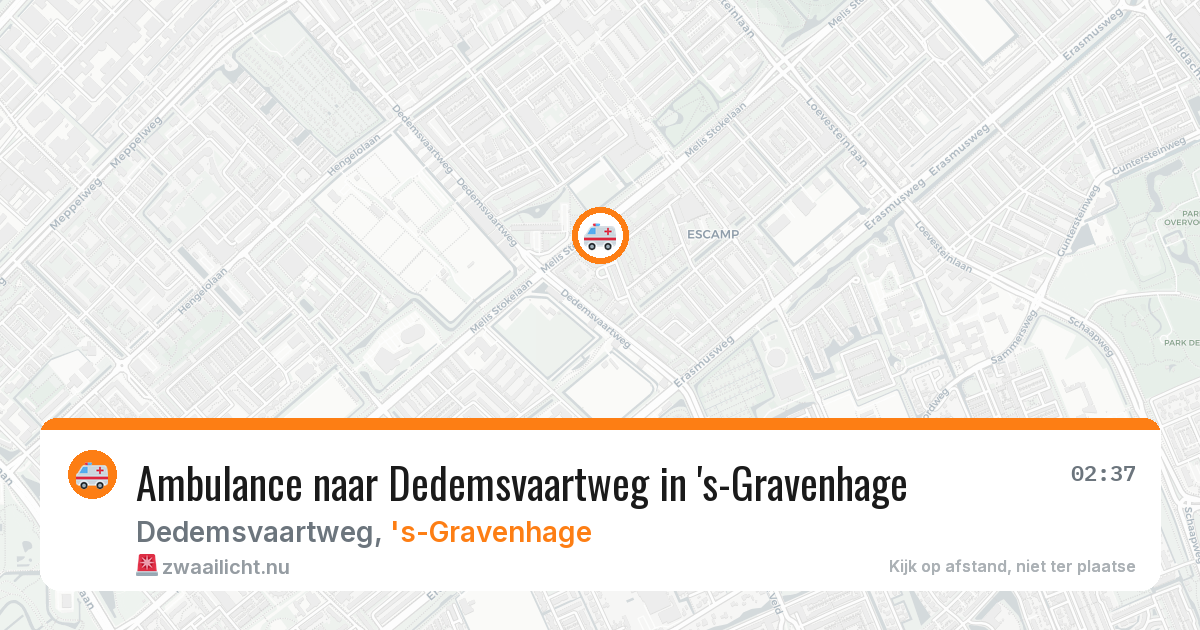Ambulance naar Dedemsvaartweg in 's-Gravenhage — 12 apr 2026