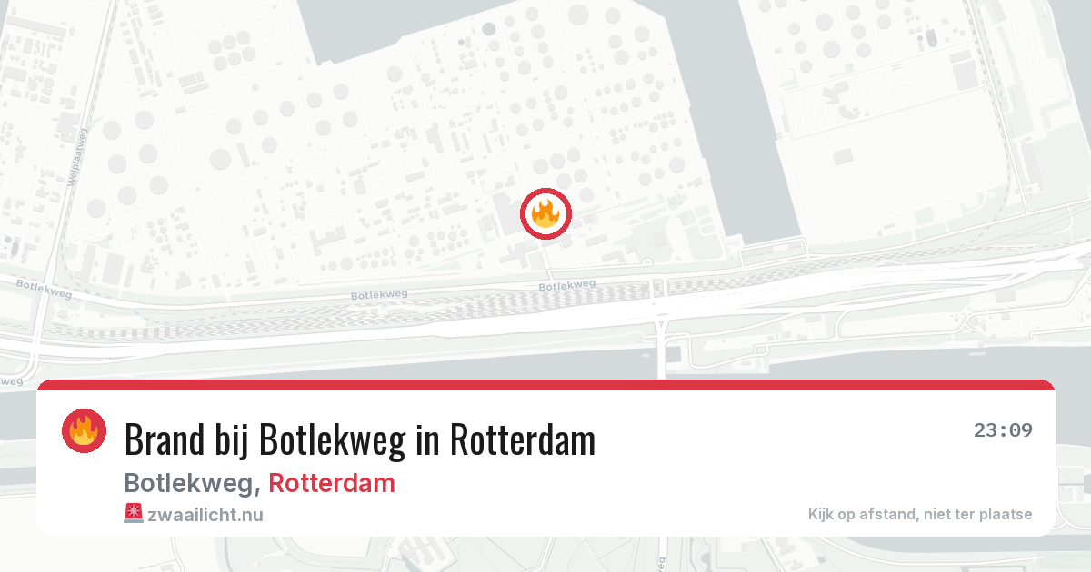 Brand bij Botlekweg in Rotterdam — 26 mei 2026