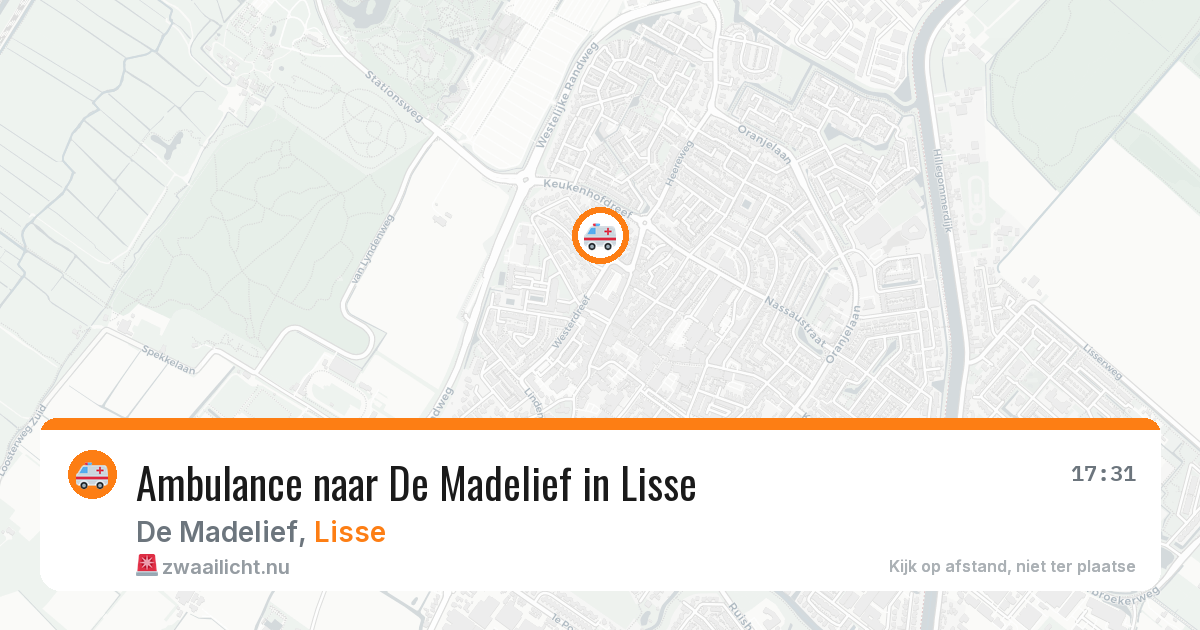 Ambulance naar De Madelief in Lisse — 20 jul 2026