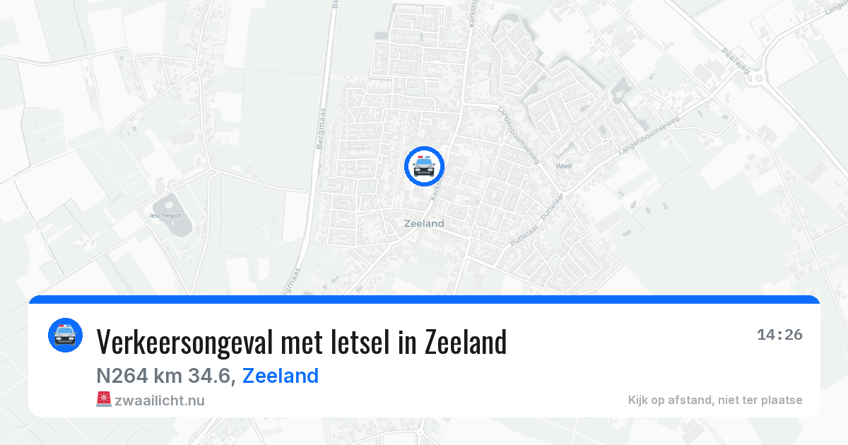 Verkeersongeval met letsel in Zeeland — 21 mrt 2026