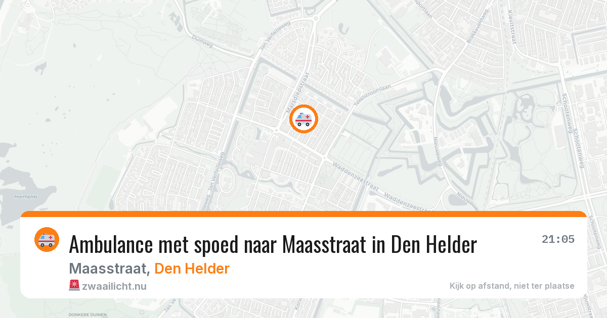 Ambulance met spoed naar Maasstraat in Den Helder — 18 jan 2026