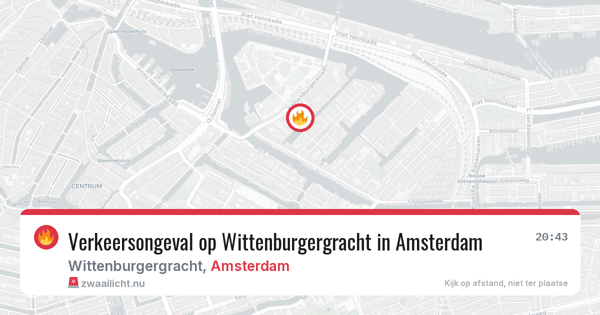 Verkeersongeval op Wittenburgergracht in Amsterdam — 28 mei 2026