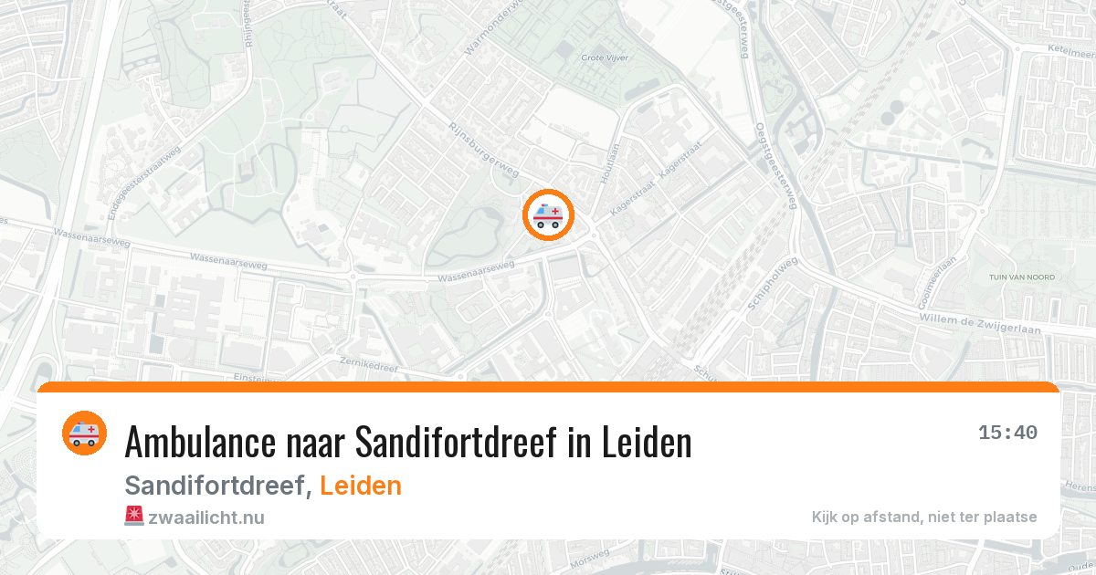 Ambulance naar Sandifortdreef in Leiden — 22 jul 2026