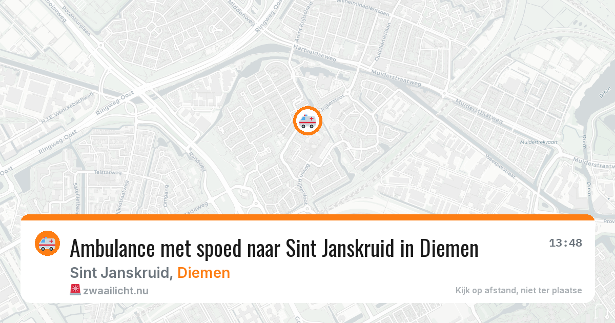 Ambulance met spoed naar Sint Janskruid in Diemen — 17 jul 2026