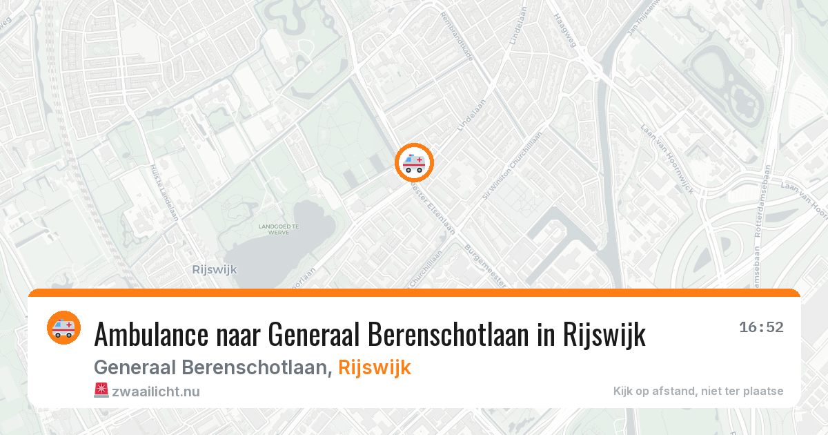 Ambulance naar Generaal Berenschotlaan in Rijswijk — 16 jul 2026