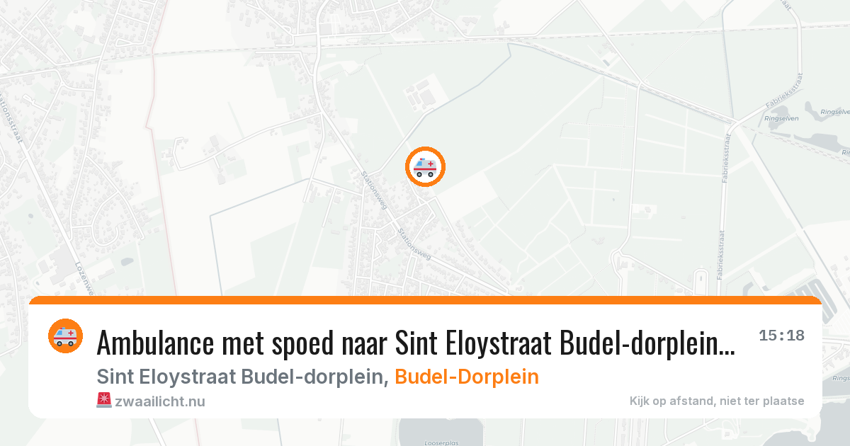 Ambulance met spoed naar Sint Eloystraat Budel-dorplein in Budel-Dorplein — 25 jul 2026