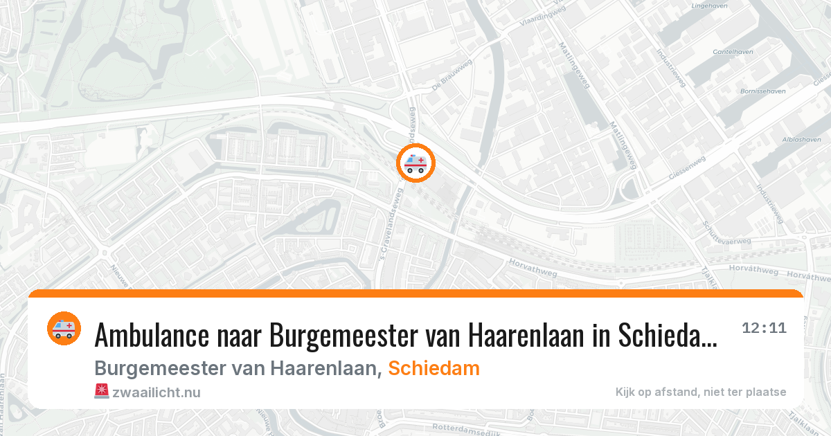 Ambulance naar Burgemeester van Haarenlaan in Schiedam — 24 mrt 2026