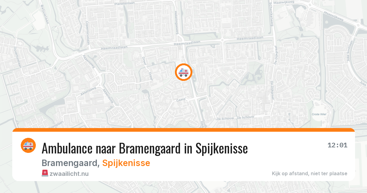 Ambulance naar Bramengaard in Spijkenisse — 12 jul 2026