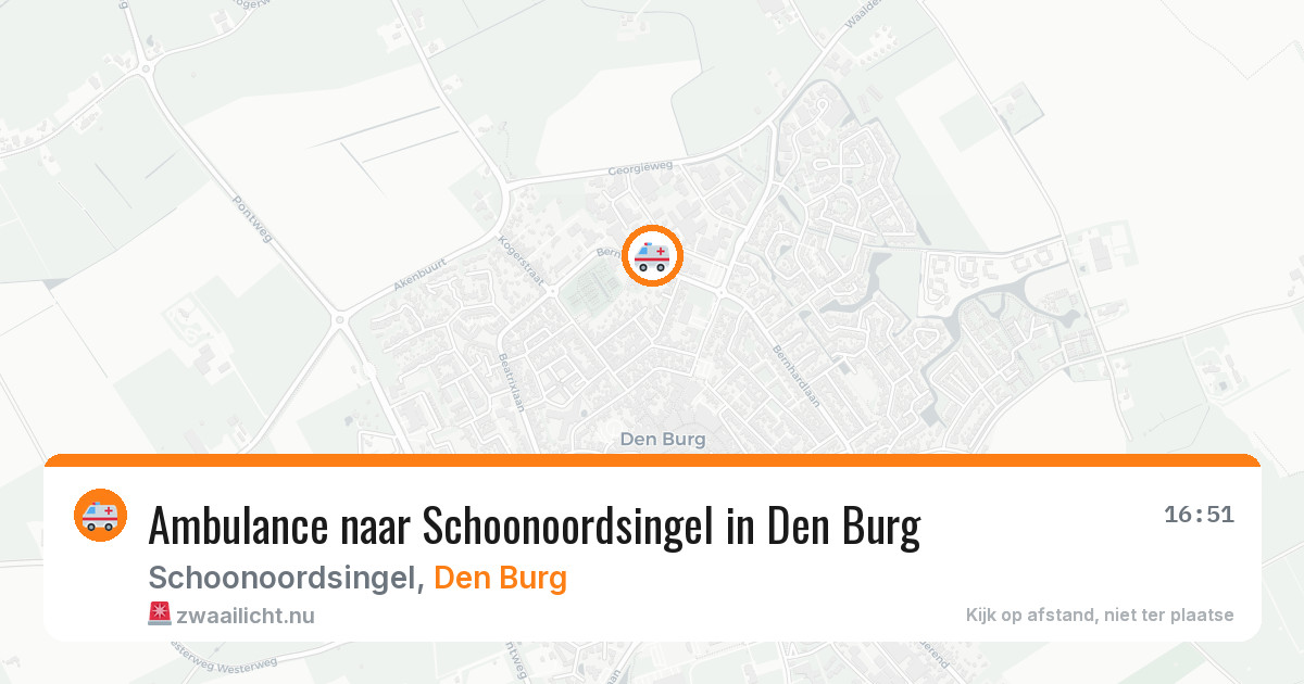 Ambulance naar Schoonoordsingel in Den Burg — 20 mei 2026