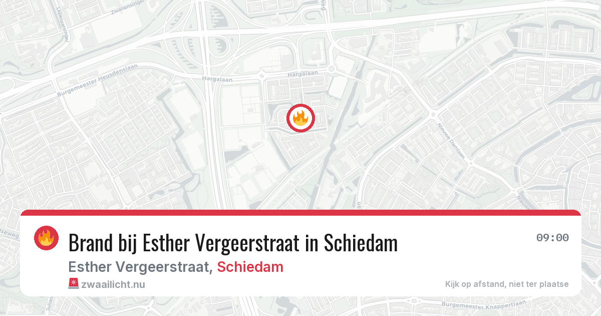 Brand bij Esther Vergeerstraat in Schiedam — 18 jul 2026