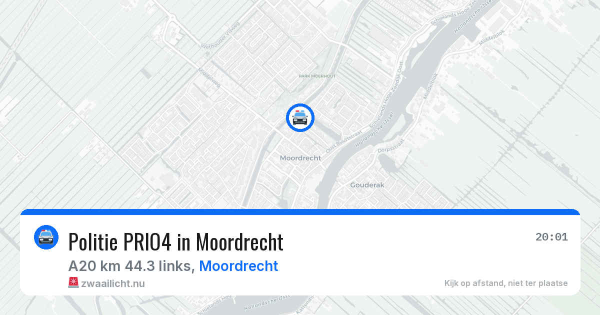 Politie PRIO4 in Moordrecht — 20 apr 2026 | 🚨 Zwaailicht.nu