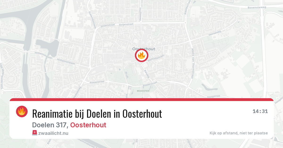 Reanimatie bij Doelen in Oosterhout — 6 mei 2026