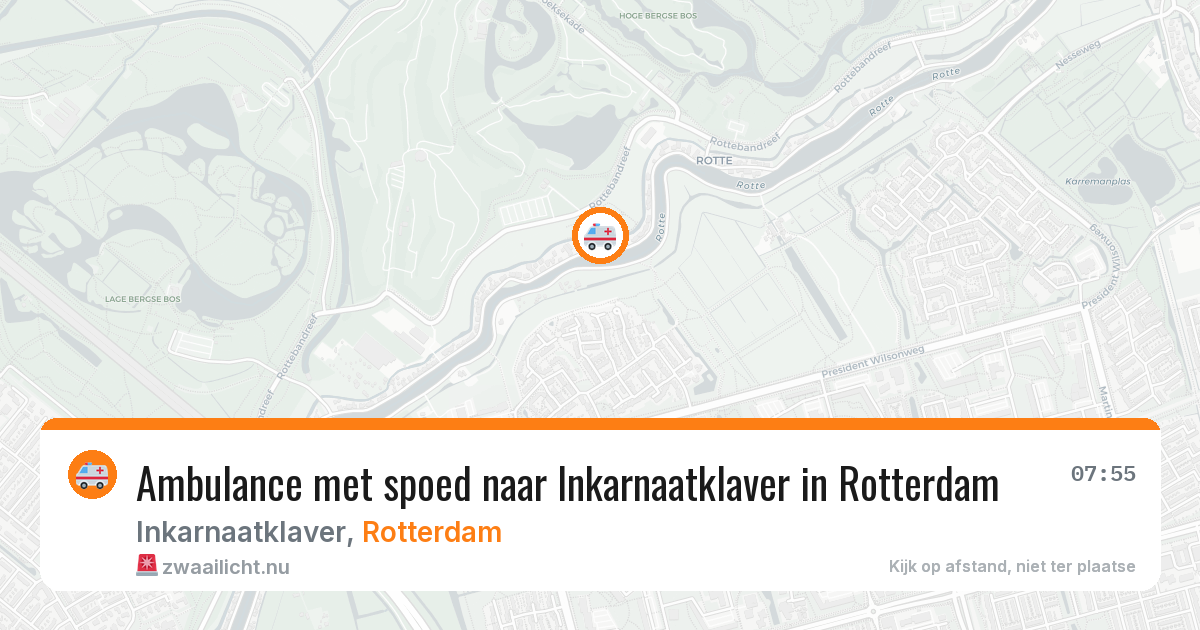Ambulance met spoed naar Inkarnaatklaver in Rotterdam — 21 mrt 2026