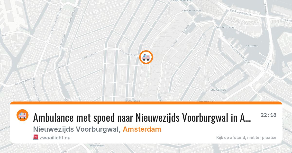 Ambulance met spoed naar Nieuwezijds Voorburgwal in Amsterdam — 27 mrt 2026