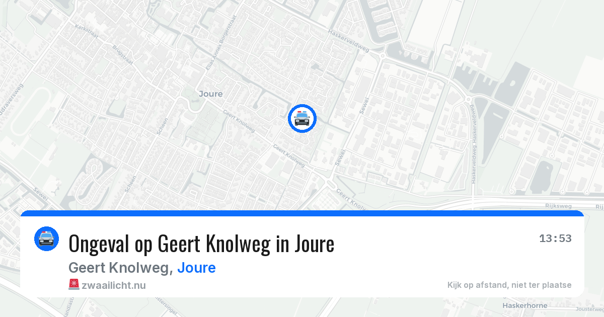 Ongeval op Geert Knolweg in Joure — 1 jun 2026