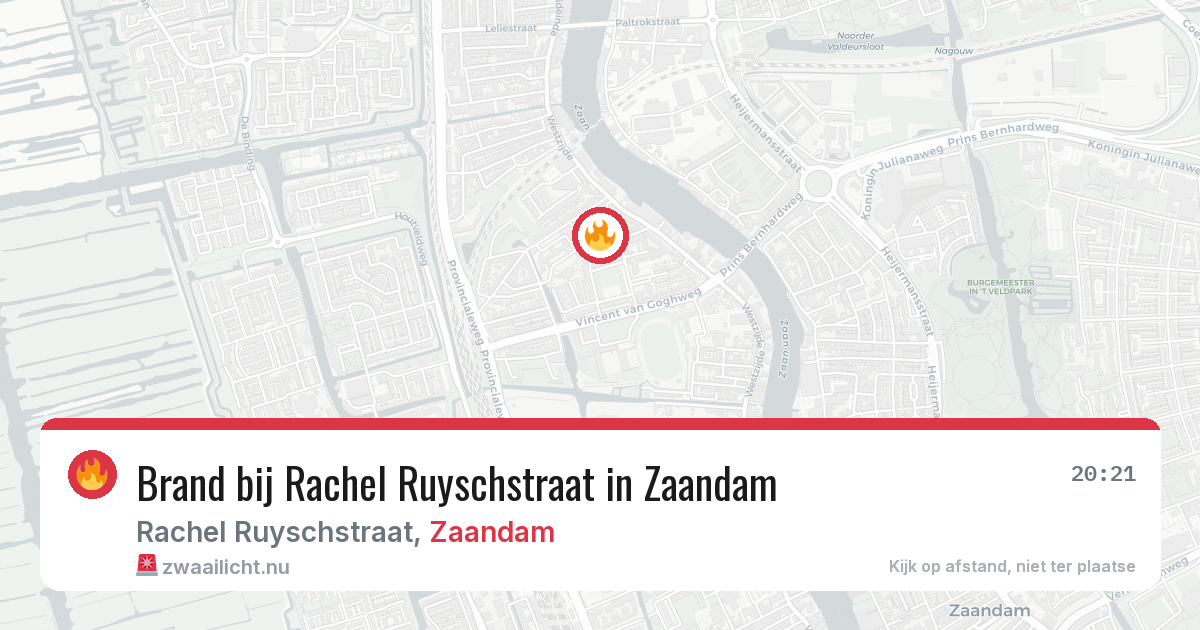 Brand bij Rachel Ruyschstraat in Zaandam — 1 apr 2026