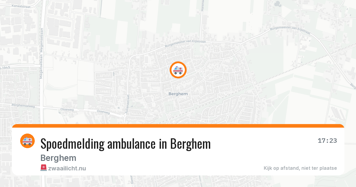 Spoedmelding ambulance in Berghem — 18 jan 2026