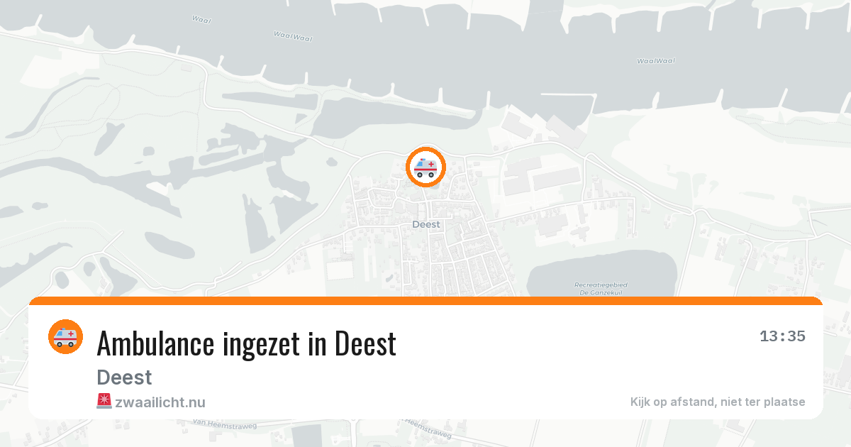 Ambulance ingezet in Deest — 11 mei 2026