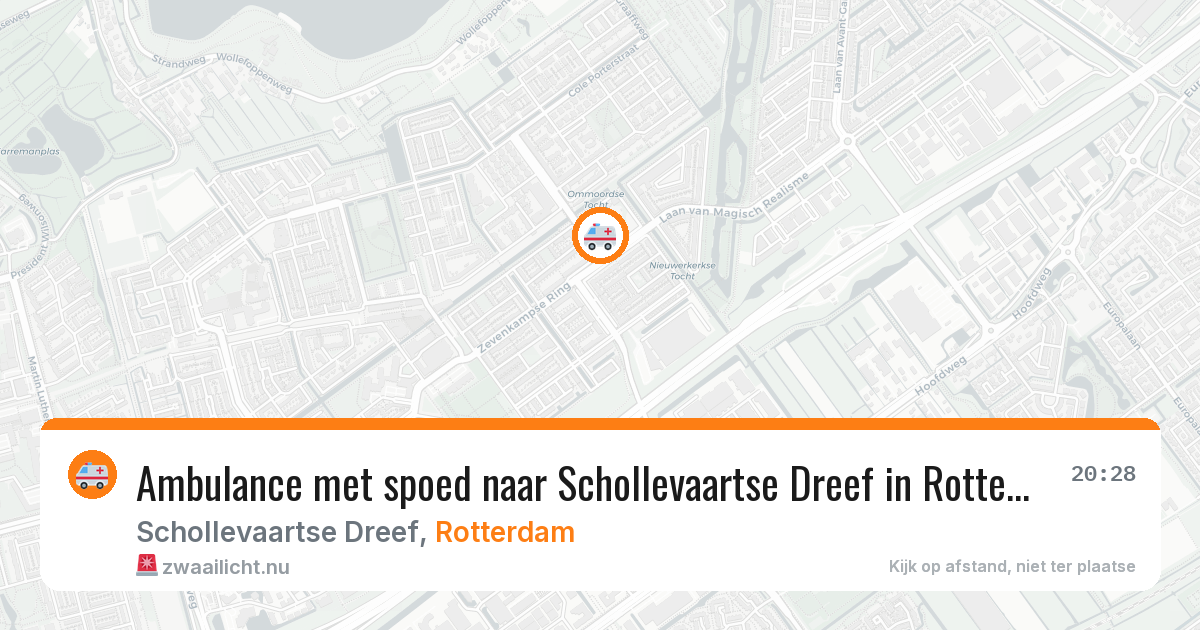 Ambulance met spoed naar Schollevaartse Dreef in Rotterdam — 28 mrt 2026