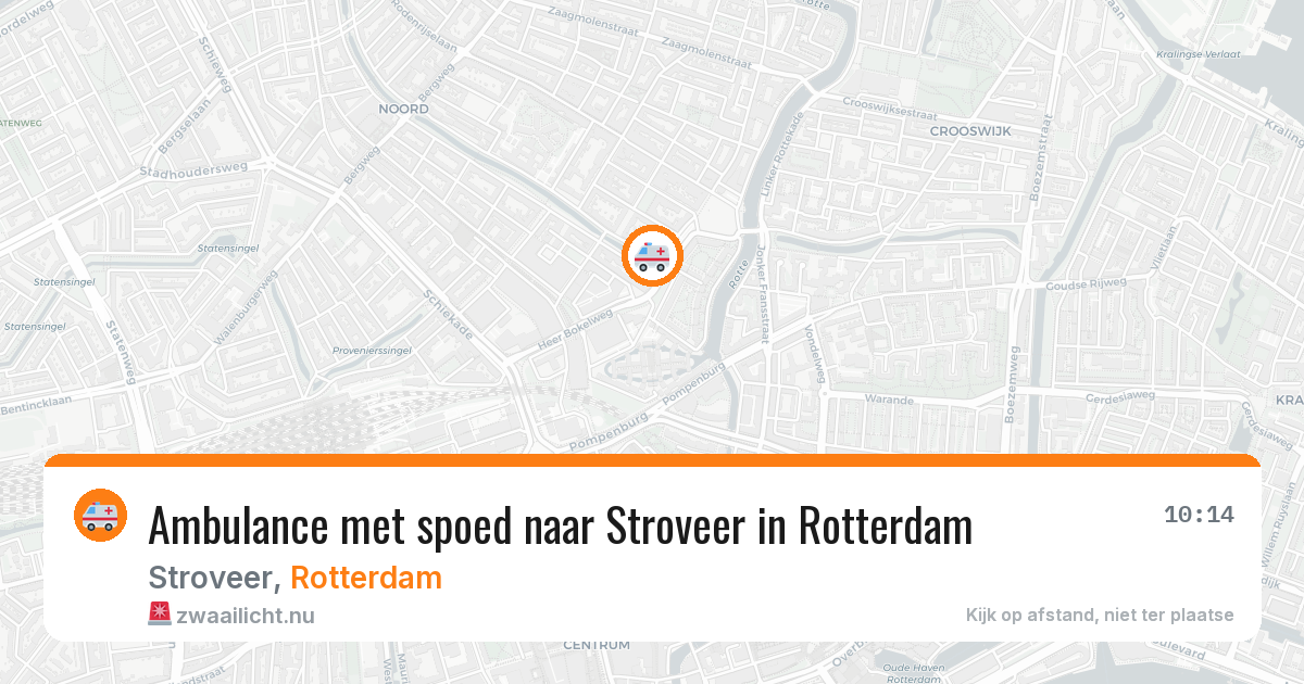 Ambulance met spoed naar Stroveer in Rotterdam — 24 mei 2026