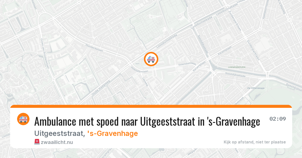 Ambulance met spoed naar Uitgeeststraat in 's-Gravenhage — 4 jun 2026