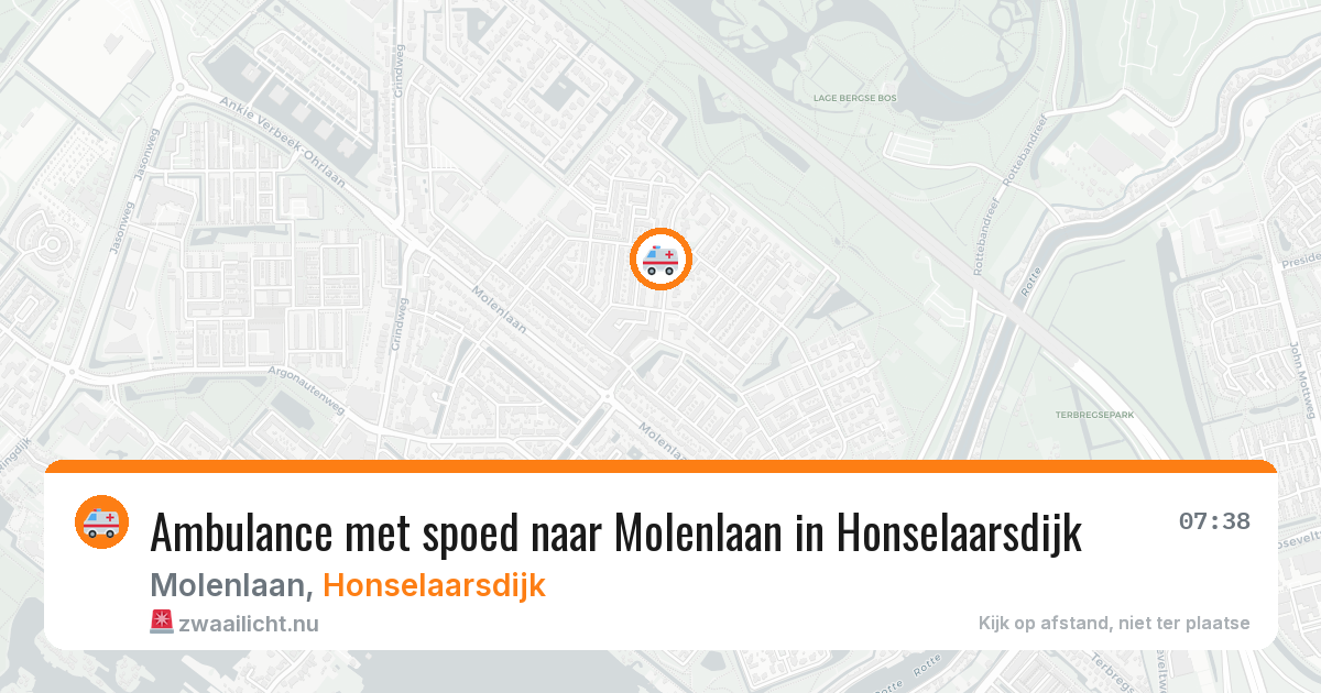 Ambulance met spoed naar Molenlaan in Honselaarsdijk — 12 apr 2026