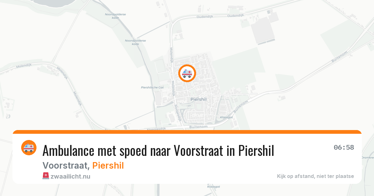 Ambulance met spoed naar Voorstraat in Piershil — 31 mei 2026