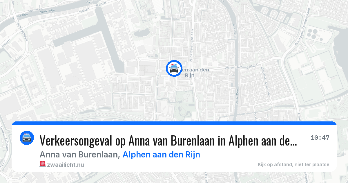Verkeersongeval op Anna van Burenlaan in Alphen aan den Rijn — 29 apr 2026