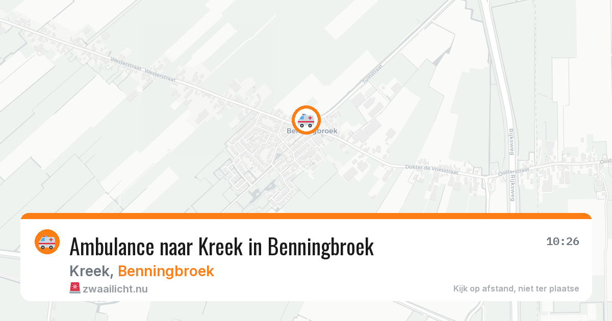 Ambulance naar Kreek in Benningbroek — 1 mrt 2026