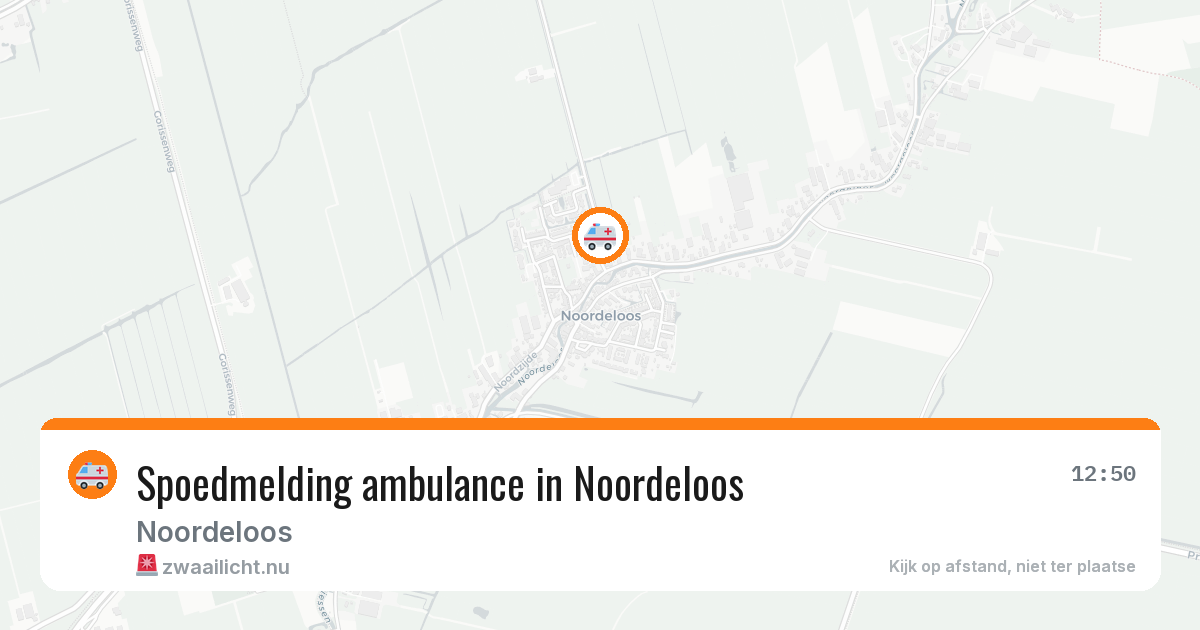 Spoedmelding ambulance in Noordeloos — 25 jul 2026