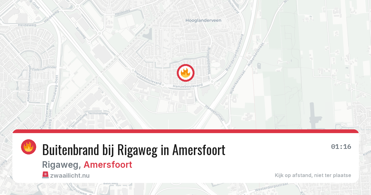 Buitenbrand bij Rigaweg in Amersfoort — 30 mei 2026