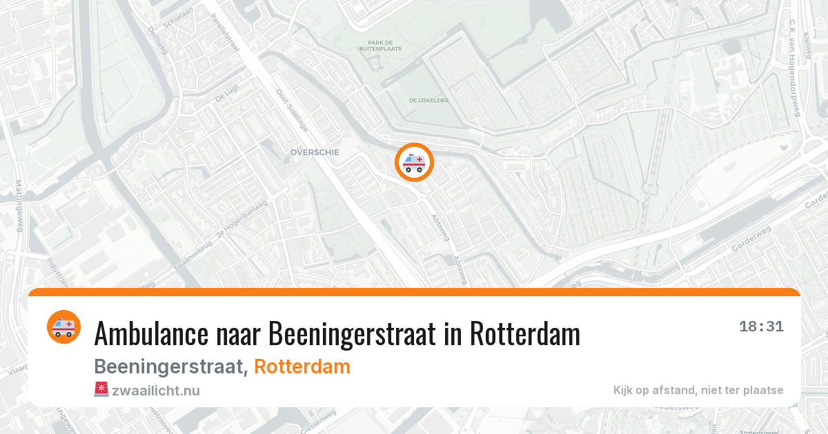 Ambulance naar Beeningerstraat in Rotterdam — 21 jul 2026