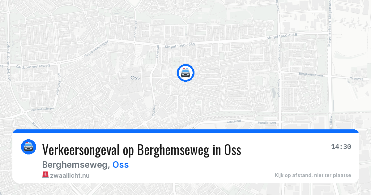 Verkeersongeval op Berghemseweg in Oss — 21 mrt 2026
