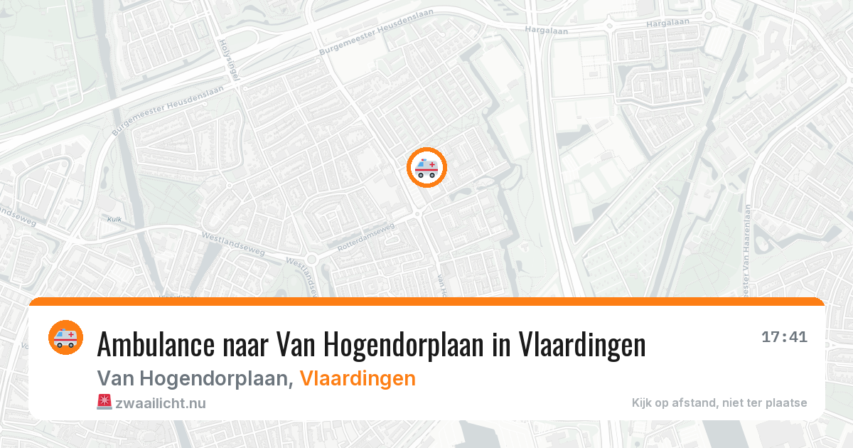 Ambulance naar Van Hogendorplaan in Vlaardingen — 19 mrt 2026