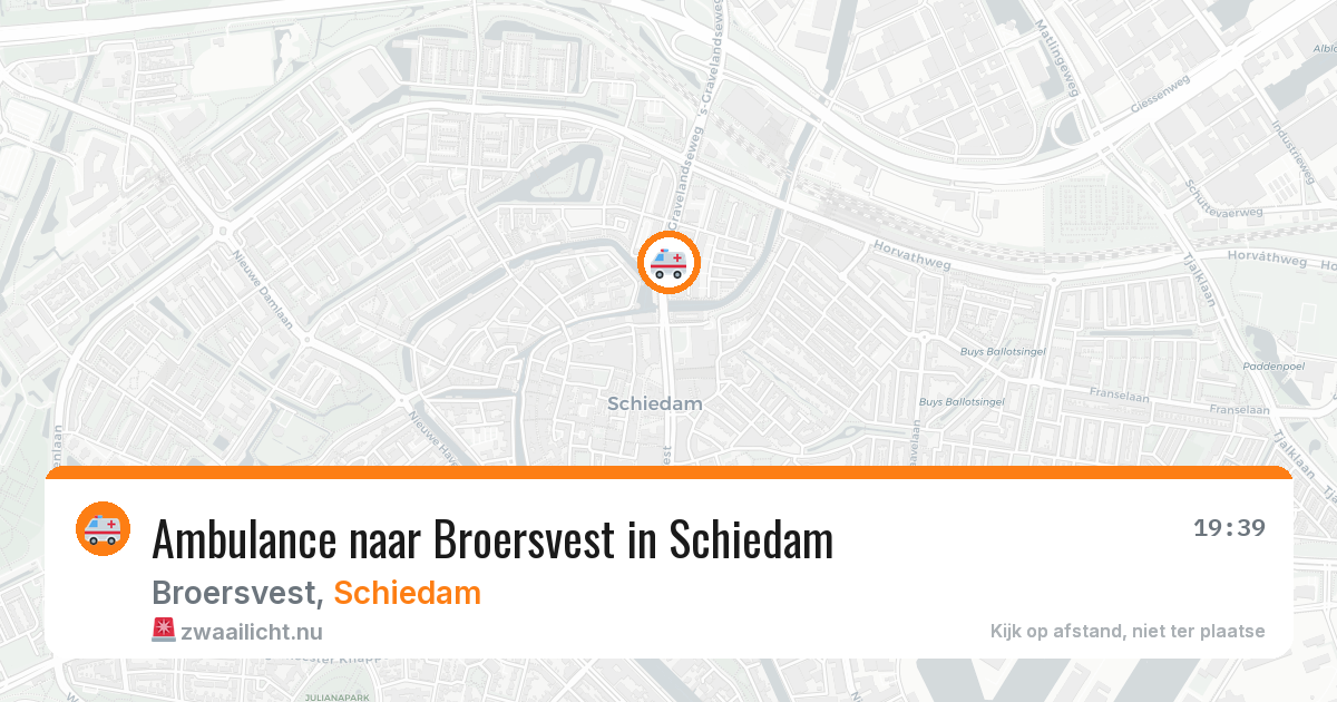Ambulance naar Broersvest in Schiedam — 21 mei 2026