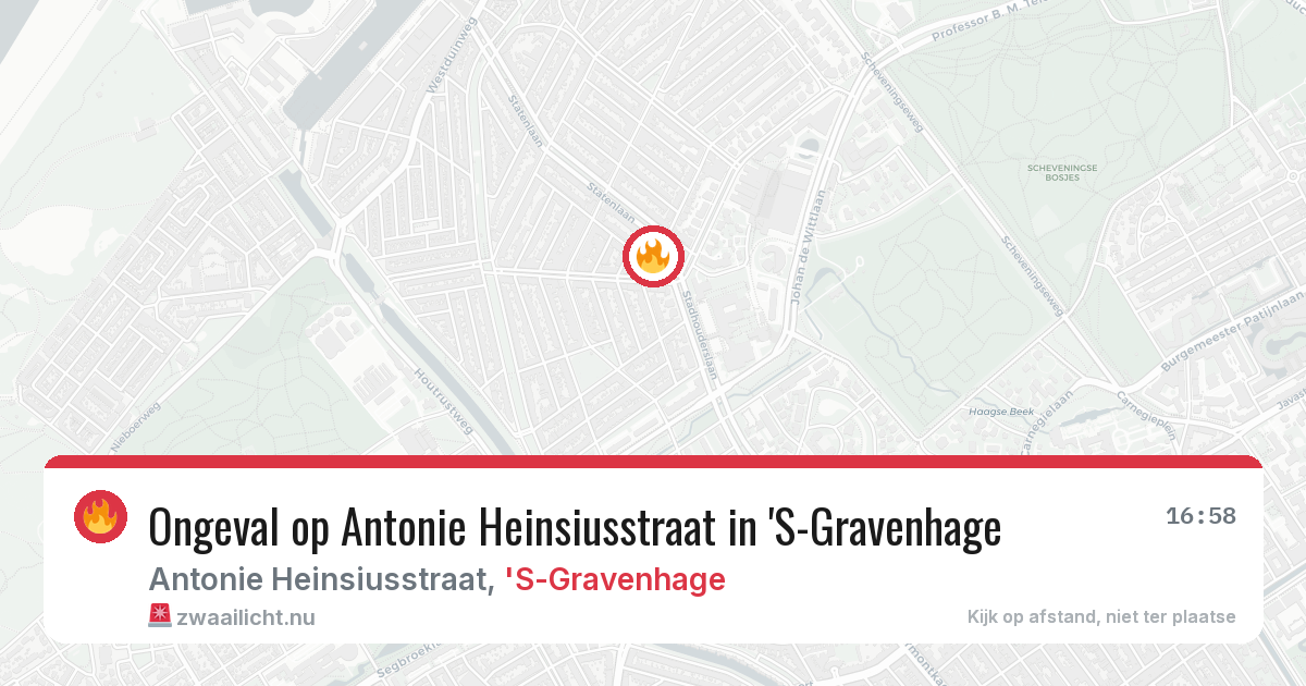 Ongeval op Antonie Heinsiusstraat in 'S-Gravenhage — 1 jun 2026