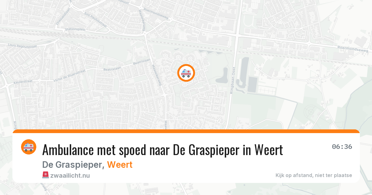 Ambulance met spoed naar De Graspieper in Weert — 8 mei 2026
