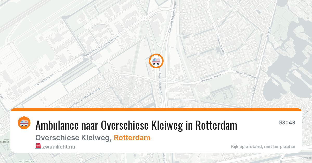 Ambulance naar Overschiese Kleiweg in Rotterdam — 20 jul 2026