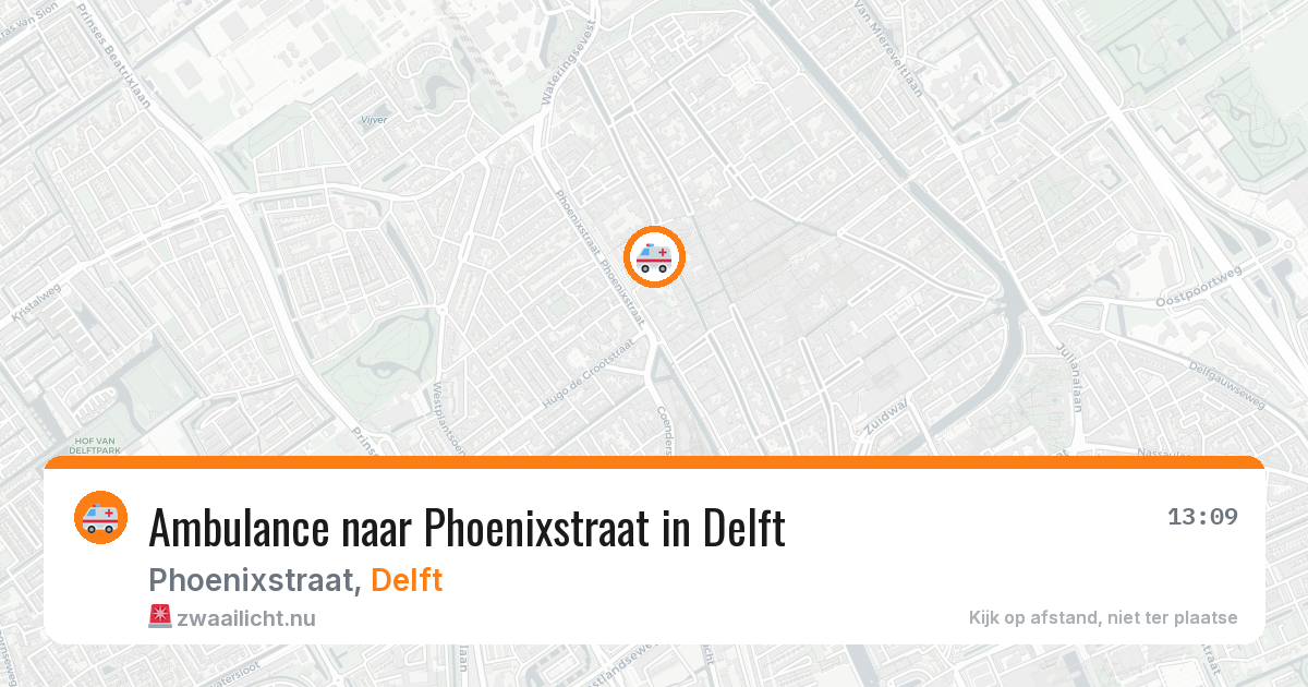 Ambulance naar Phoenixstraat in Delft — 20 mei 2026