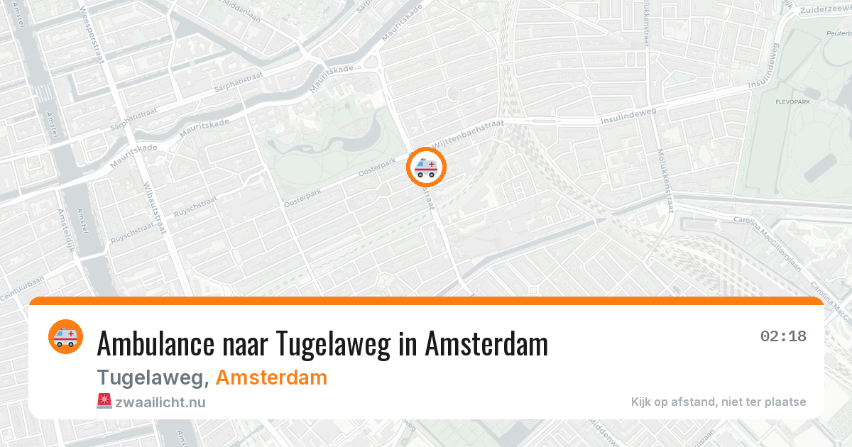 Ambulance naar Tugelaweg in Amsterdam — 17 jul 2026