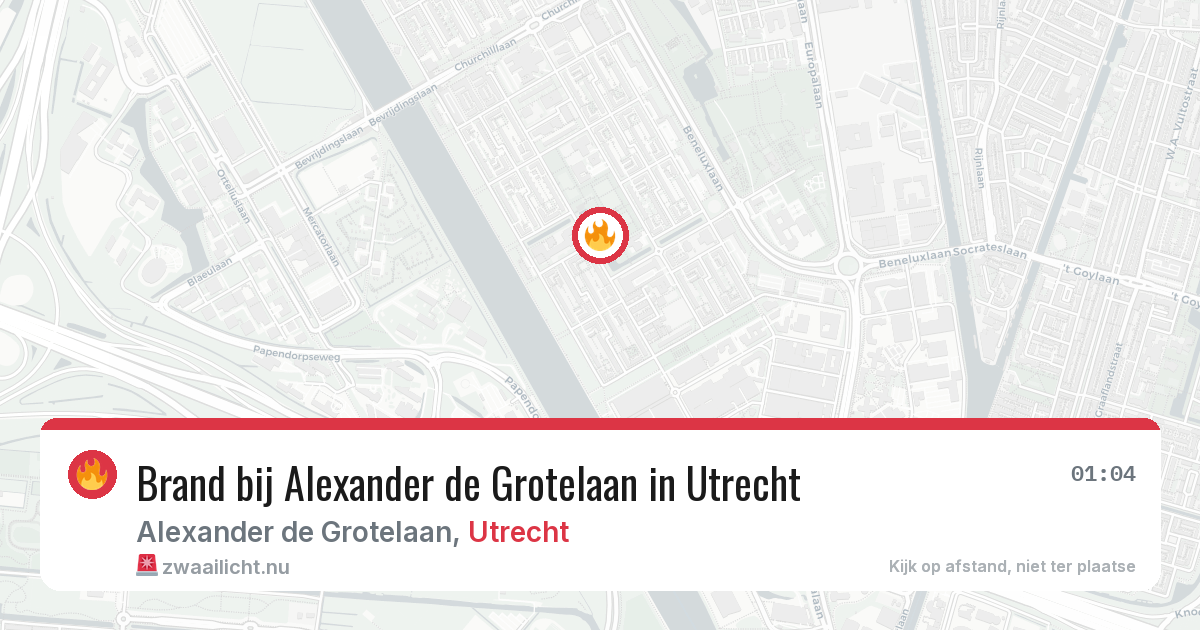 Brand bij Alexander de Grotelaan in Utrecht — 5 mei 2026