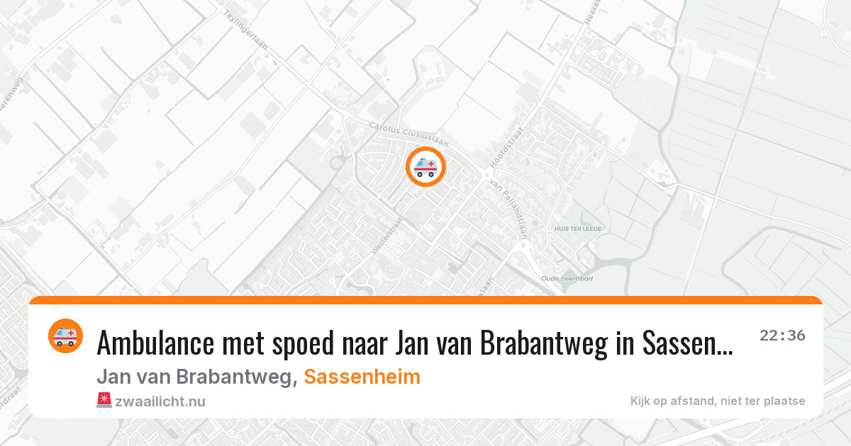 Ambulance met spoed naar Jan van Brabantweg in Sassenheim — 18 jan 2026