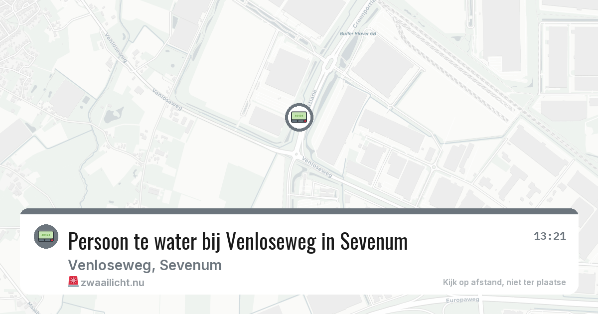 Persoon te water bij Venloseweg in Sevenum — 17 feb 2026