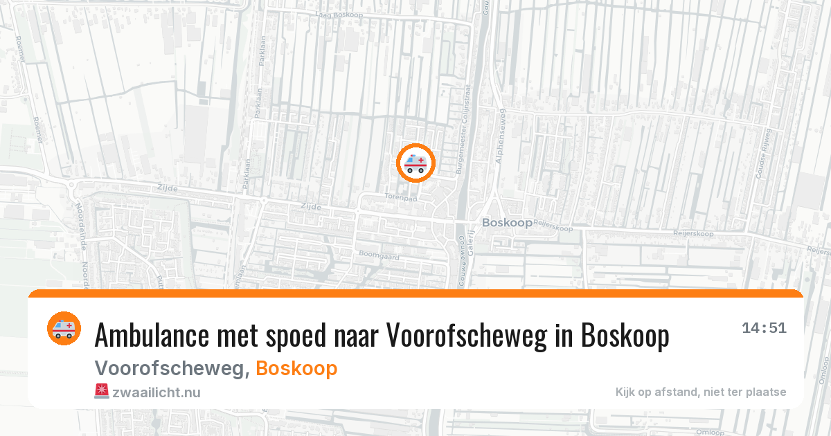 Ambulance met spoed naar Voorofscheweg in Boskoop — 20 jul 2026