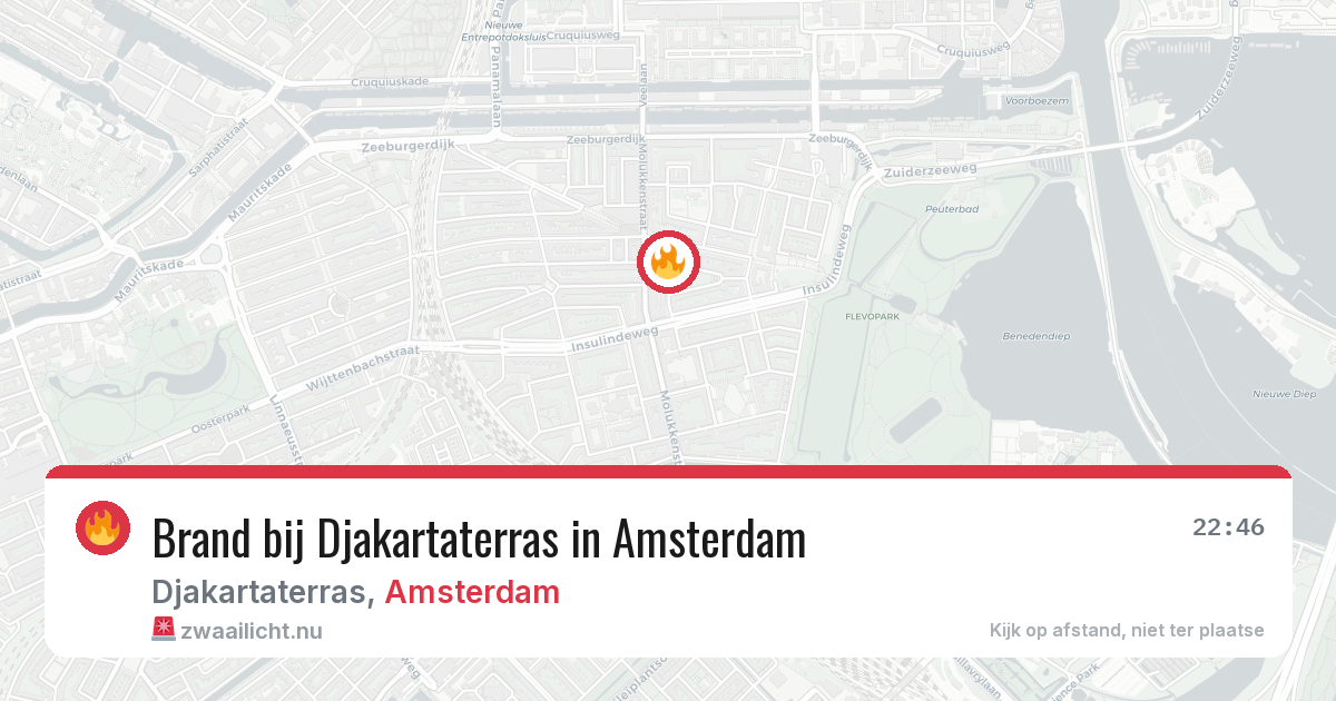Brand bij Djakartaterras in Amsterdam — 24 jul 2026