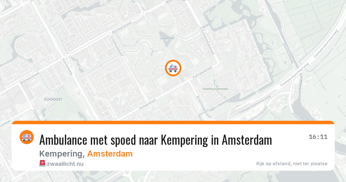 Ambulance met spoed naar Kempering in Amsterdam — 20 jul 2026